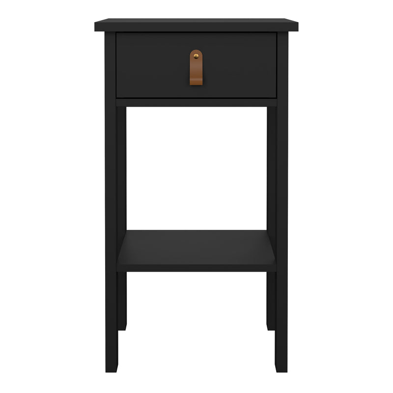 Barcelona Bedside Table with 1 Drawer – Matt Black – image 2