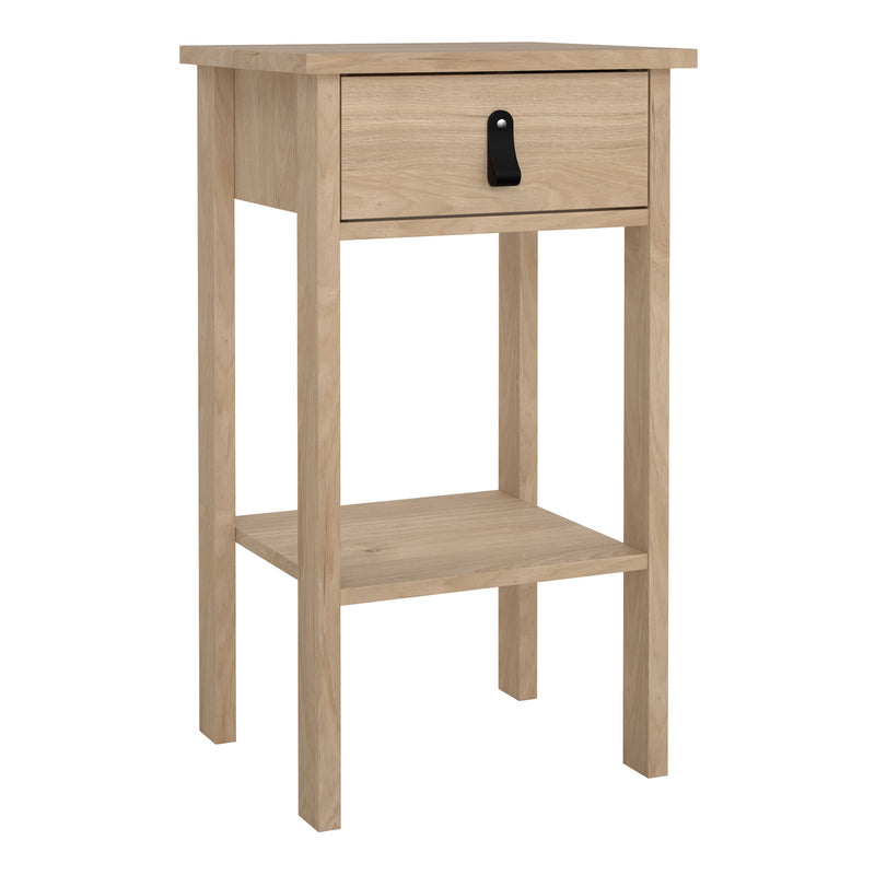 Barcelona Bedside Table with 1 Drawer – Hickory Oak – image 1