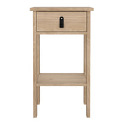Barcelona Bedside Table with 1 Drawer – Hickory Oak – image 2