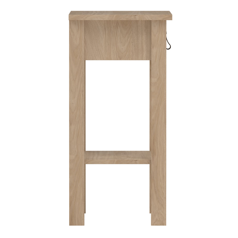 Barcelona Bedside Table with 1 Drawer – Hickory Oak – image 4