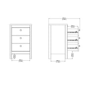 Barcelona Bedside Table 3 Drawers – White – image 11