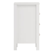 Barcelona Bedside Table 3 Drawers – White – image 4
