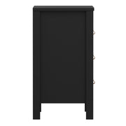 Barcelona Bedside Table 3 Drawers – Matt Black – image 4