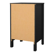 Barcelona Bedside Table 3 Drawers – Matt Black – image 5