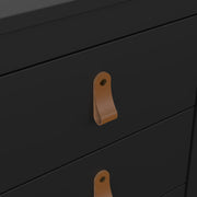 Barcelona Bedside Table 3 Drawers – Matt Black – image 8