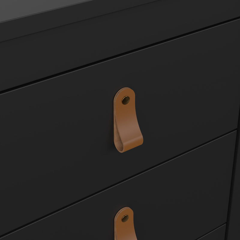 Barcelona Bedside Table 3 Drawers – Matt Black – image 8