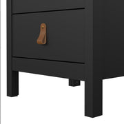 Barcelona Bedside Table 3 Drawers – Matt Black – image 9