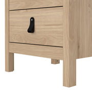 Barcelona Bedside Table 3 Drawers – Hickory Oak – image 9