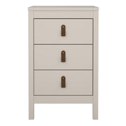 Barcelona Bedside Table 3 Drawers – Cashmere – image 3