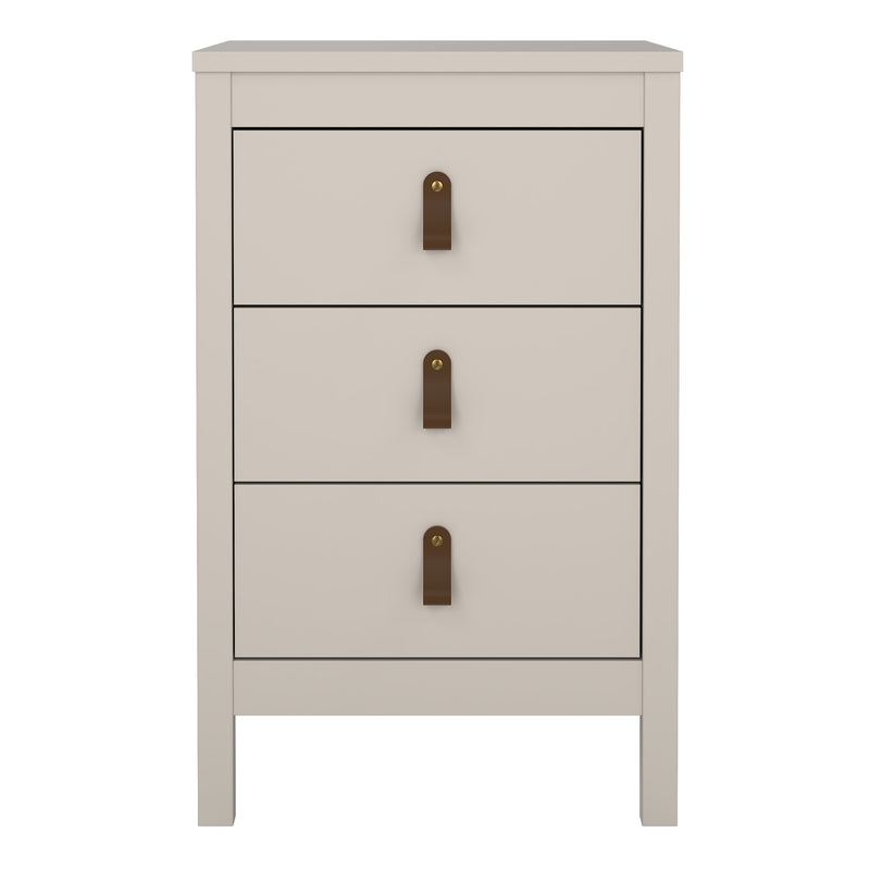 Barcelona Bedside Table 3 Drawers – Cashmere – image 3