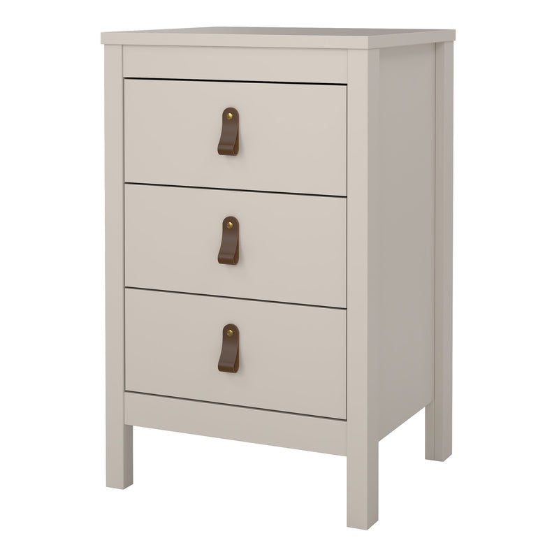 Barcelona Bedside Table 3 Drawers – Cashmere – image 4