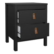 Barcelona Package - Bedside Table 2 Drawers + Chest 5 Drawers + 2 Door Wardrobe in Jackson – Matt Black – image 3