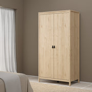 Barcelona Package - Bedside Table 2 Drawers + Chest 5 Drawers + 2 Door Wardrobe in Jackson – Hickory Oak – image 12