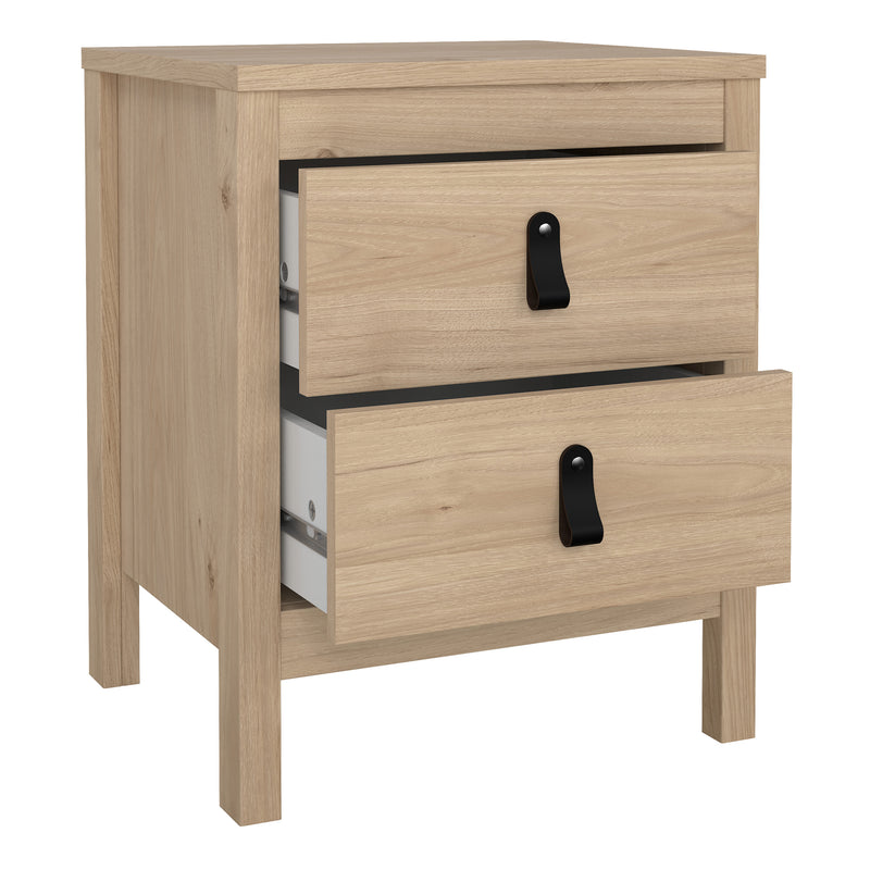 Barcelona Package - Bedside Table 2 Drawers + Chest 5 Drawers + 2 Door Wardrobe in Jackson – Hickory Oak – image 3