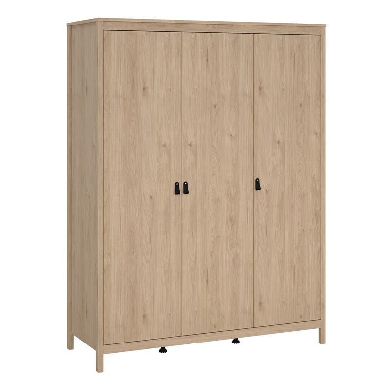 Barcelona Package - Bedside Table 2 Drawers + Chest 5 Drawers + 3 Door Wardrobe in Jackson – Hickory Oak – image 10