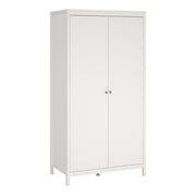 Madrid Package - Bedside Table 2 Drawers + Chest 5 Drawers + Wardrobe with 2 Doors in White – image 10