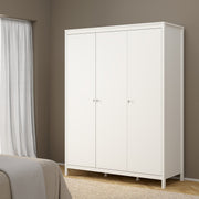 Madrid Package - Bedside Table 2 Drawers + Chest 5 Drawers + Wardrobe with 3 Doors in White – image 12
