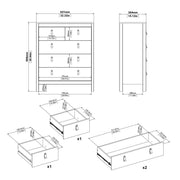 Madrid Chest 3+2 Drawers – White – image 11