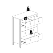 Madrid Chest 3+2 Drawers – White – image 13