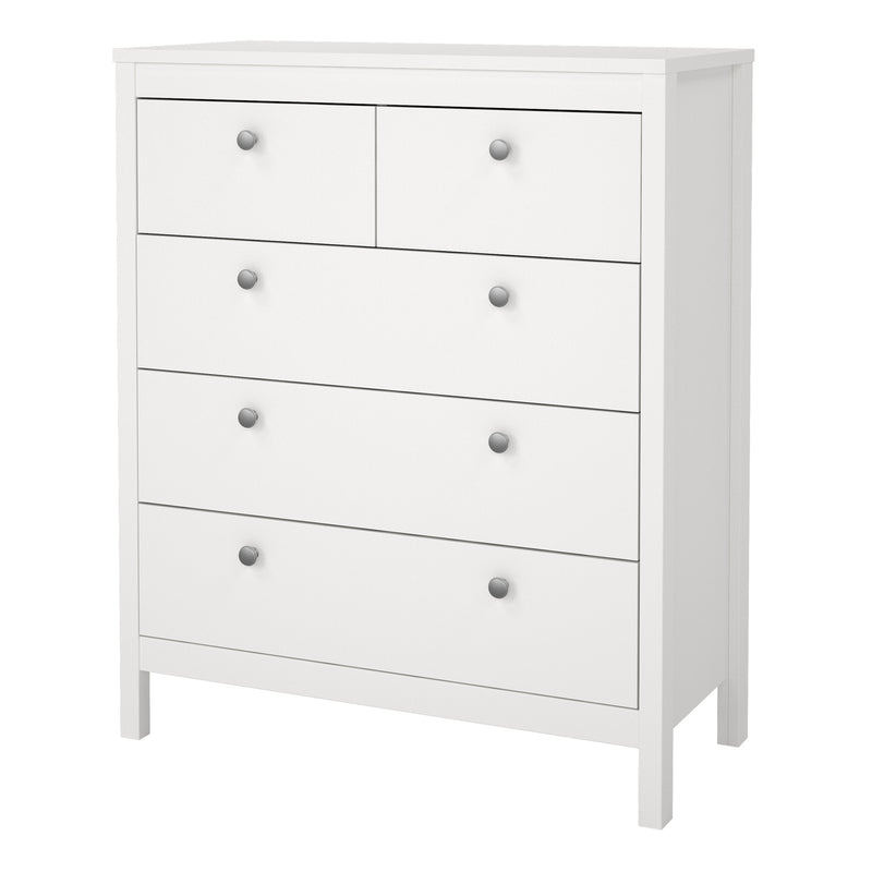 Madrid Chest 3+2 Drawers – White – image 3