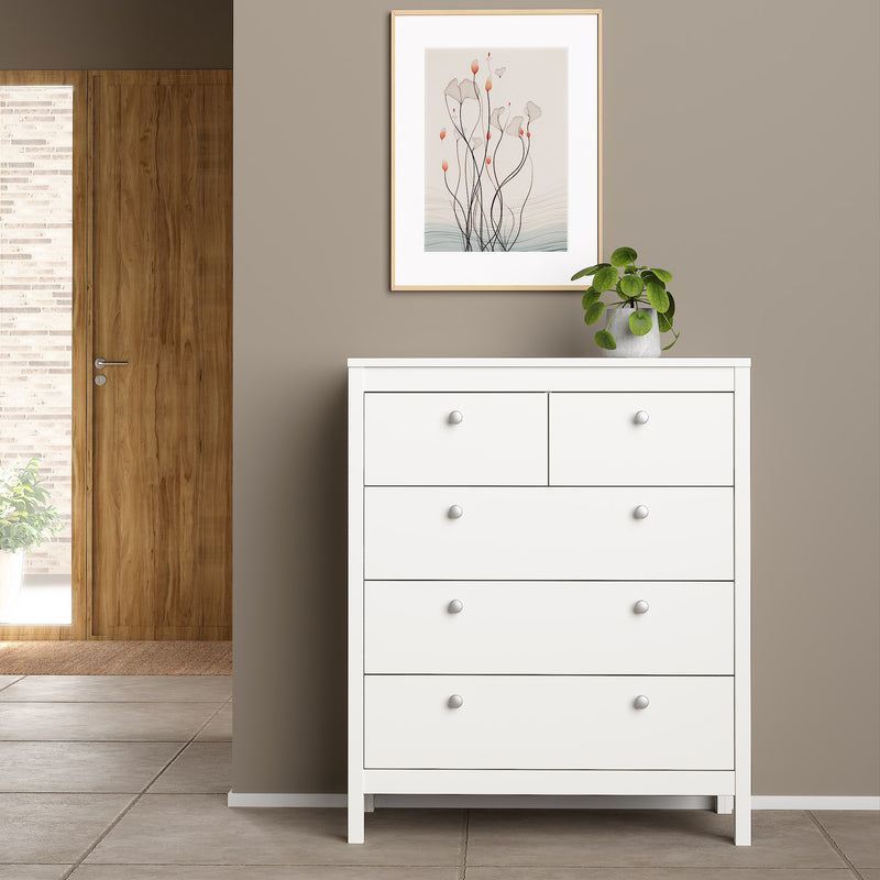 Madrid Chest 3+2 Drawers – White – image 7