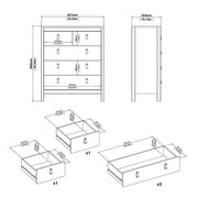 Madrid Chest 3+2 Drawers – Matt Black – image 12