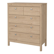 Madrid Chest 3+2 Drawers – Hickory Oak – image 3