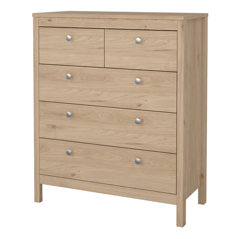 Madrid Chest 3+2 Drawers – Hickory Oak – image 3