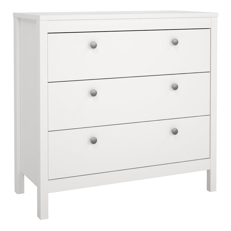 Madrid Chest 3 Drawers – White – image 1