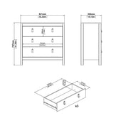 Madrid Chest 3 Drawers – White – image 10