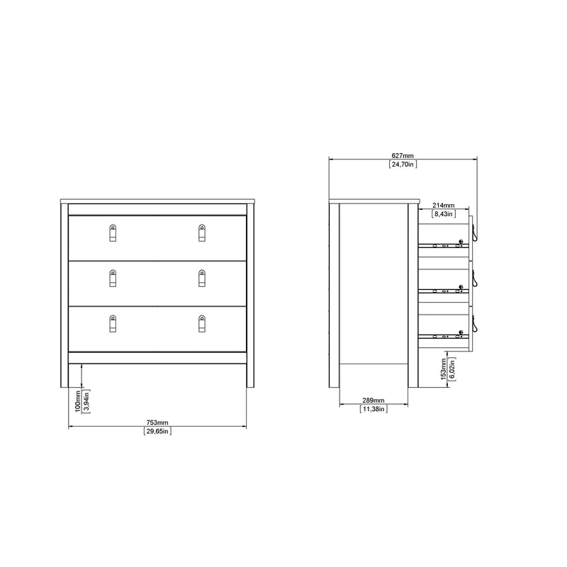 Madrid Chest 3 Drawers – White – image 11