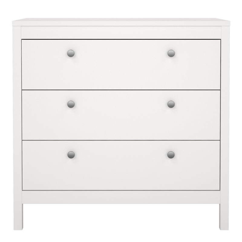 Madrid Chest 3 Drawers – White – image 2