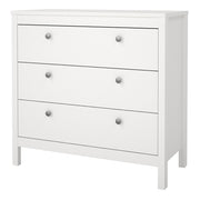 Madrid Chest 3 Drawers – White – image 3