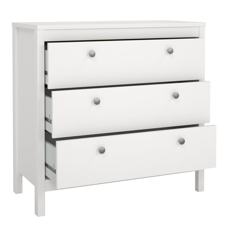 Madrid Chest 3 Drawers – White – image 5