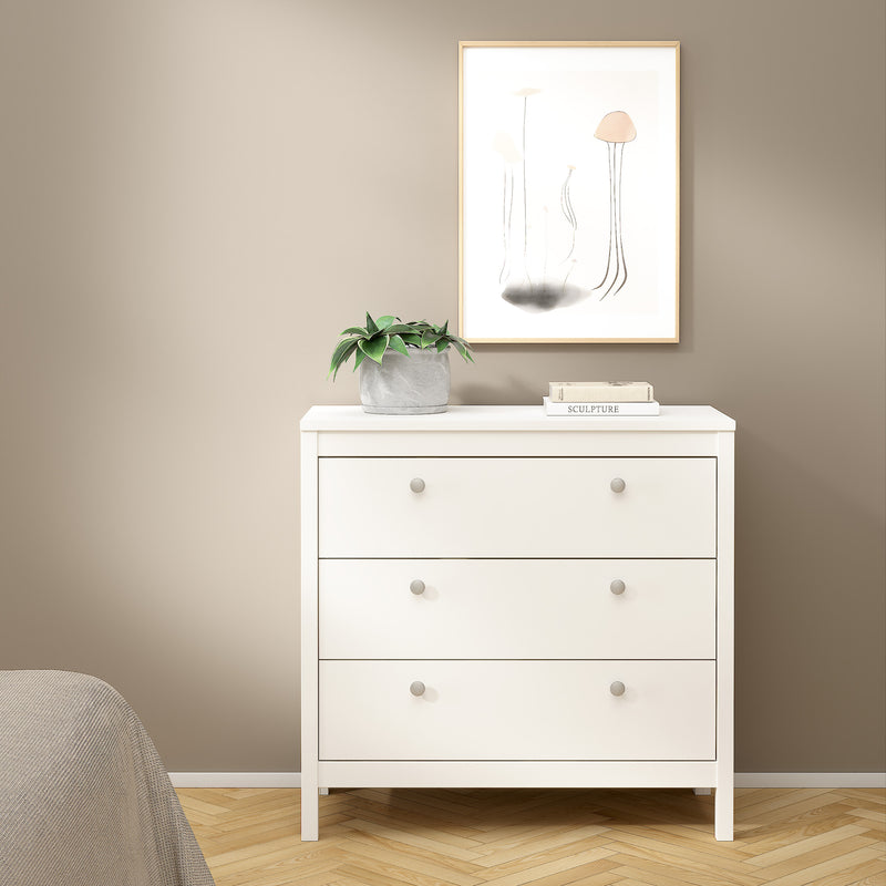 Madrid Chest 3 Drawers – White – image 6