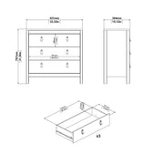 Madrid Chest 3 Drawers – Matt Black – image 11