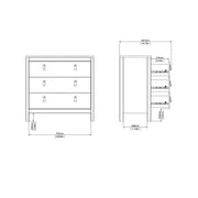 Madrid Chest 3 Drawers – Matt Black – image 12