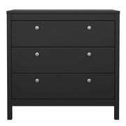 Madrid Chest 3 Drawers – Matt Black – image 2