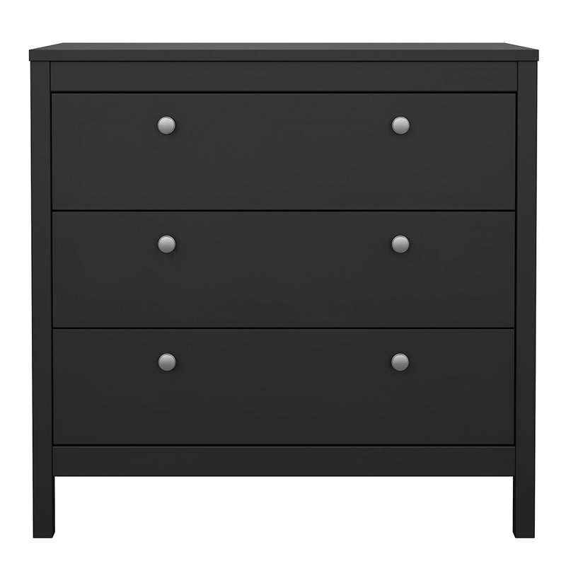 Madrid Chest 3 Drawers – Matt Black – image 2