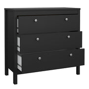 Madrid Chest 3 Drawers – Matt Black – image 5