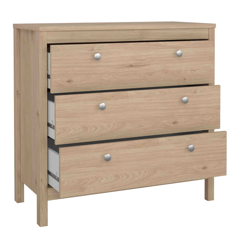 Madrid Chest 3 Drawers – Hickory Oak – image 5