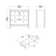 Madrid Chest 3 Drawers – Hickory Oak – image 9
