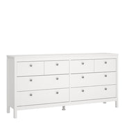 Madrid Double Dresser 4+4 Drawers – White – image 1