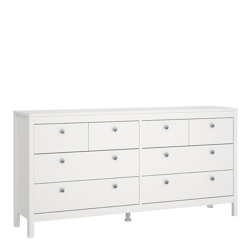Madrid Double Dresser 4+4 Drawers – White – image 1