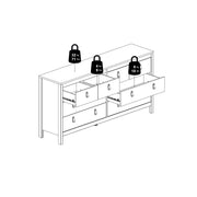 Madrid Double Dresser 4+4 Drawers – White – image 12