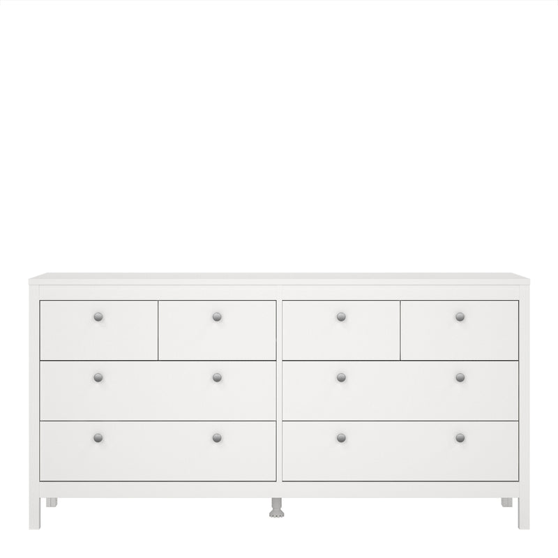 Madrid Double Dresser 4+4 Drawers – White – image 2