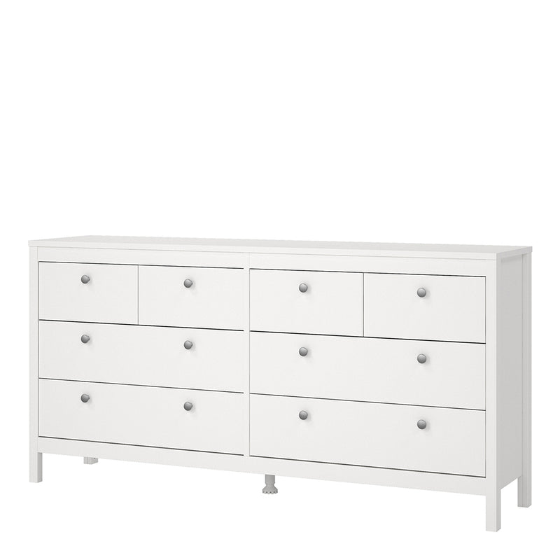 Madrid Double Dresser 4+4 Drawers – White – image 3