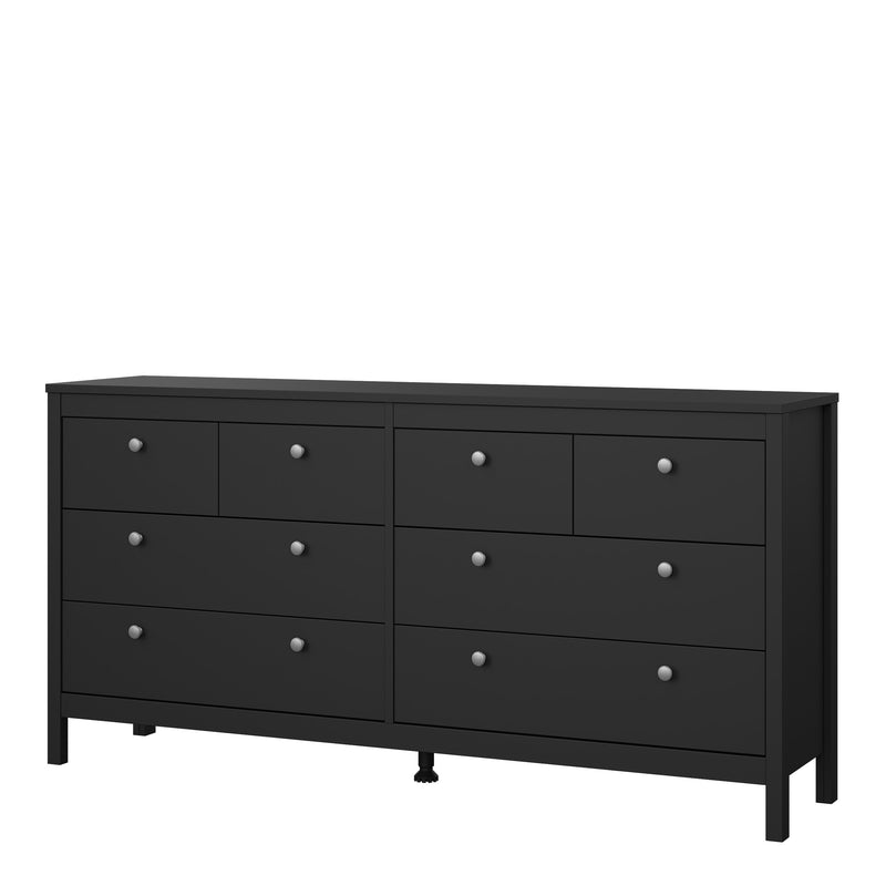 Madrid Double Dresser 4+4 Drawers – Matt Black – image 3
