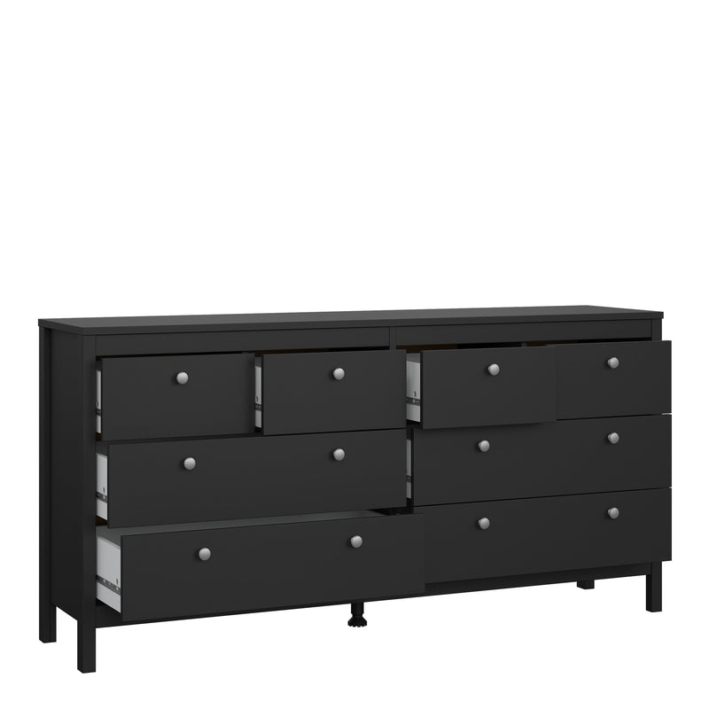 Madrid Double Dresser 4+4 Drawers – Matt Black – image 5