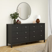 Madrid Double Dresser 4+4 Drawers – Matt Black – image 7
